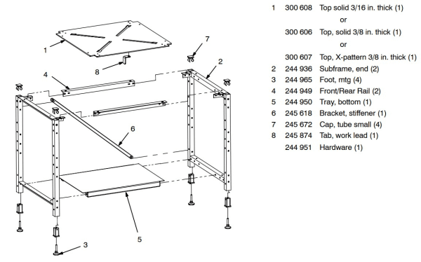 300837 ArcStation Workbench 30FX Exploded